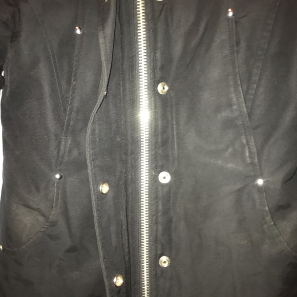 Moose Knuckles Women's Down filled Parka Black On Black Small Rare - Picture 10 of 14